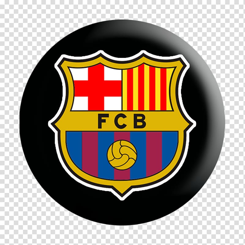 black FCB badge, FC Barcelona Dream League Soccer El Clásico 2017–18 La Liga, fc barcelona transparent background PNG clipart