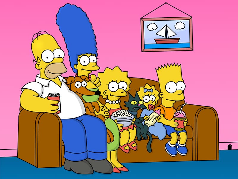 Homer Simpson Bart Simpson Maggie Simpson Marge Simpson Lisa Simpson, simpsons transparent background PNG clipart