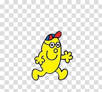 yellow cartoon character wearing red and blue cap art illustration, Mr. Brave transparent background PNG clipart