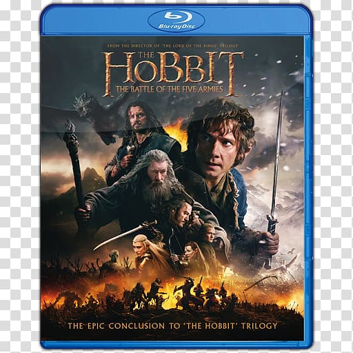 Blu-ray disc The Hobbit Digital copy DVD Ireland, Hobbit The Battle Of The Five Armies transparent background PNG clipart