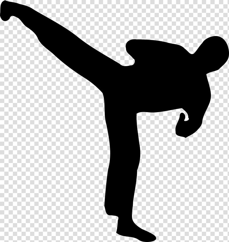 Kickboxing Silhouette Martial arts , fighting transparent background PNG clipart