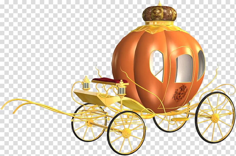 Cinderella Carriage , pumpkin car transparent background PNG clipart