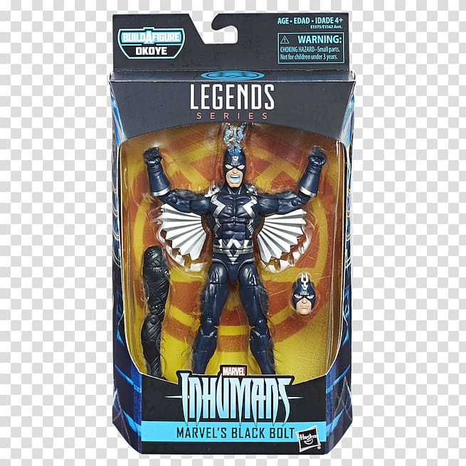 Black Bolt Black Panther Okoye Chris Bradley Marvel Legends, others transparent background PNG clipart