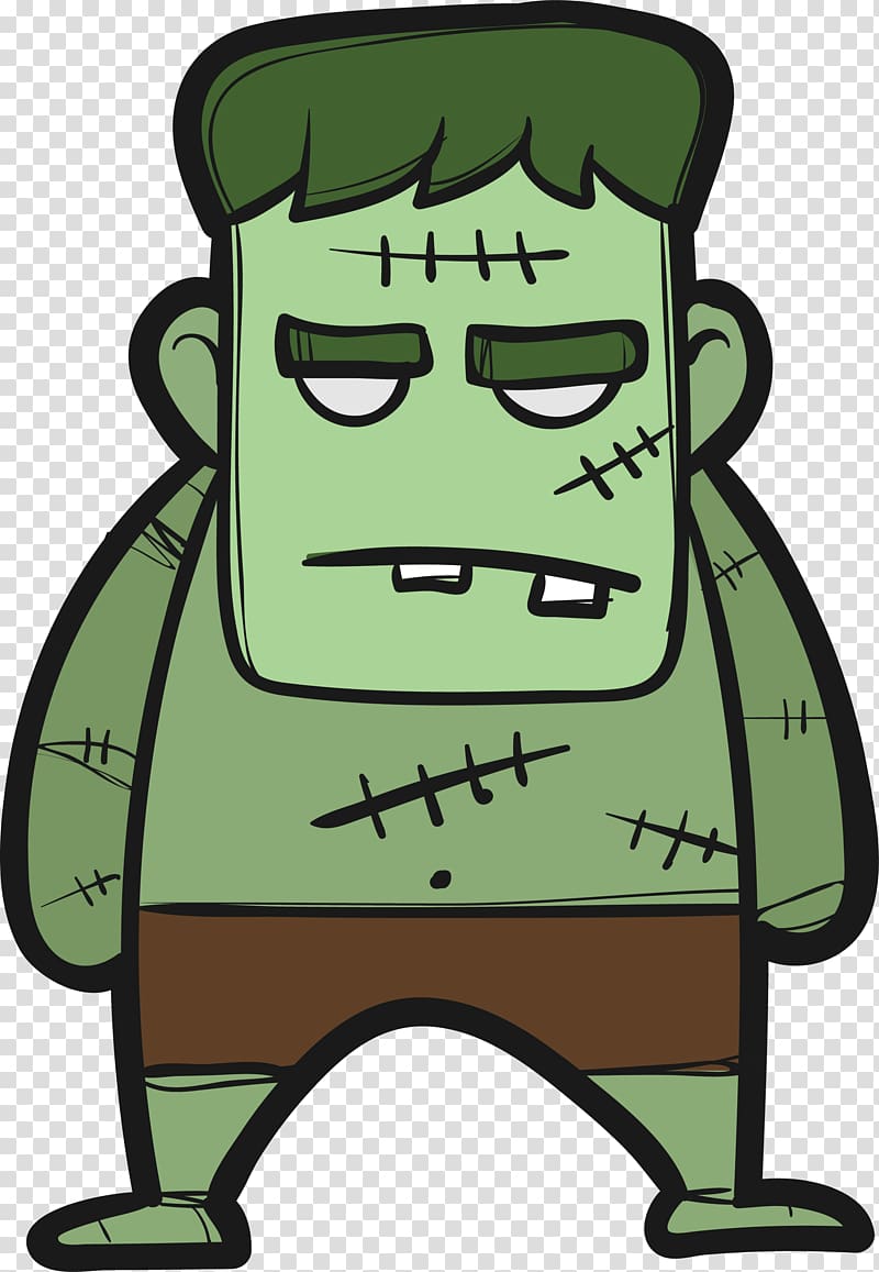 Little Monsters Halloween , Green giant monster transparent background PNG clipart