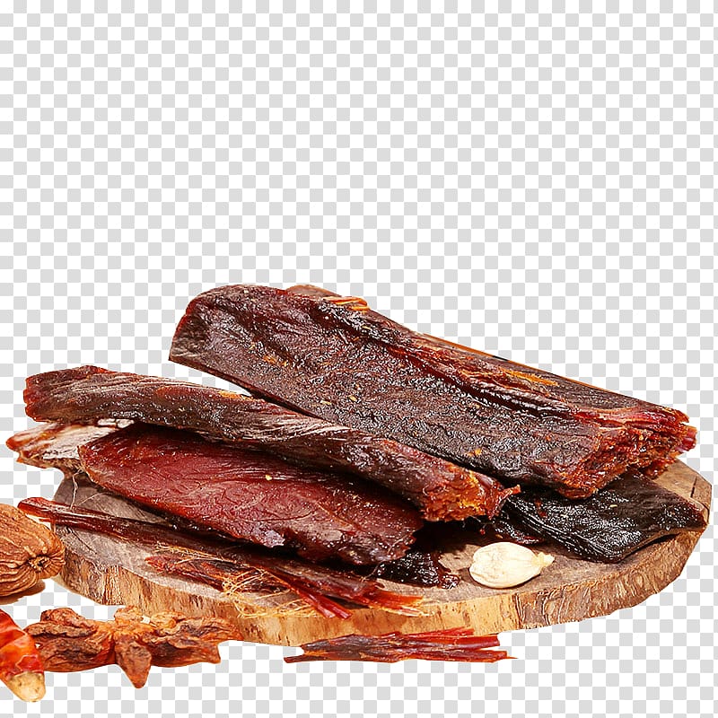 Jerky Bakkwa Flat iron steak Roast beef Pastrami, Shredded beef jerky transparent background PNG clipart