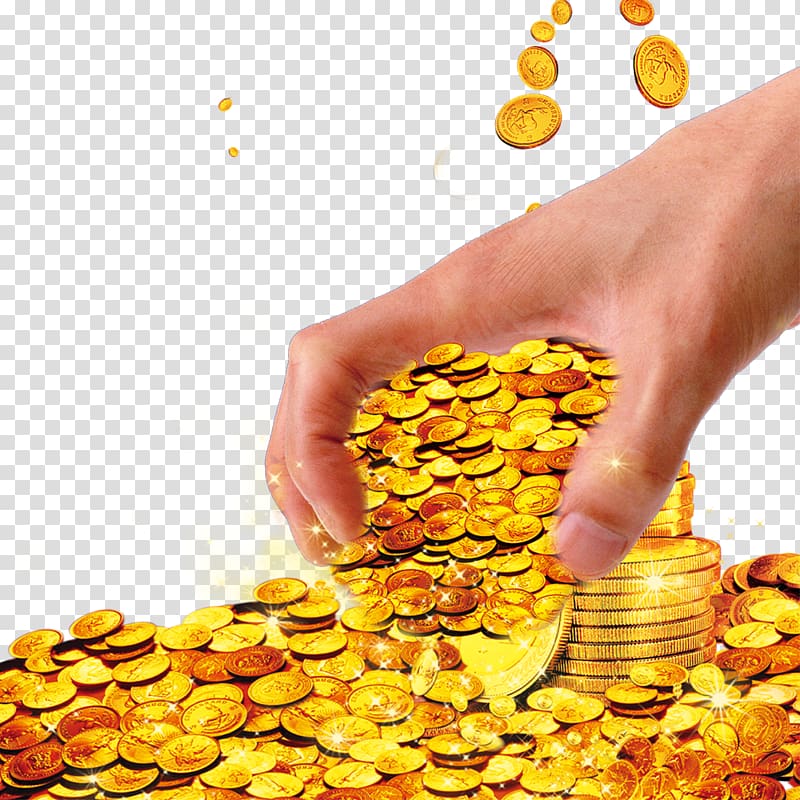 Gold coin , A lot of gold coins transparent background PNG clipart