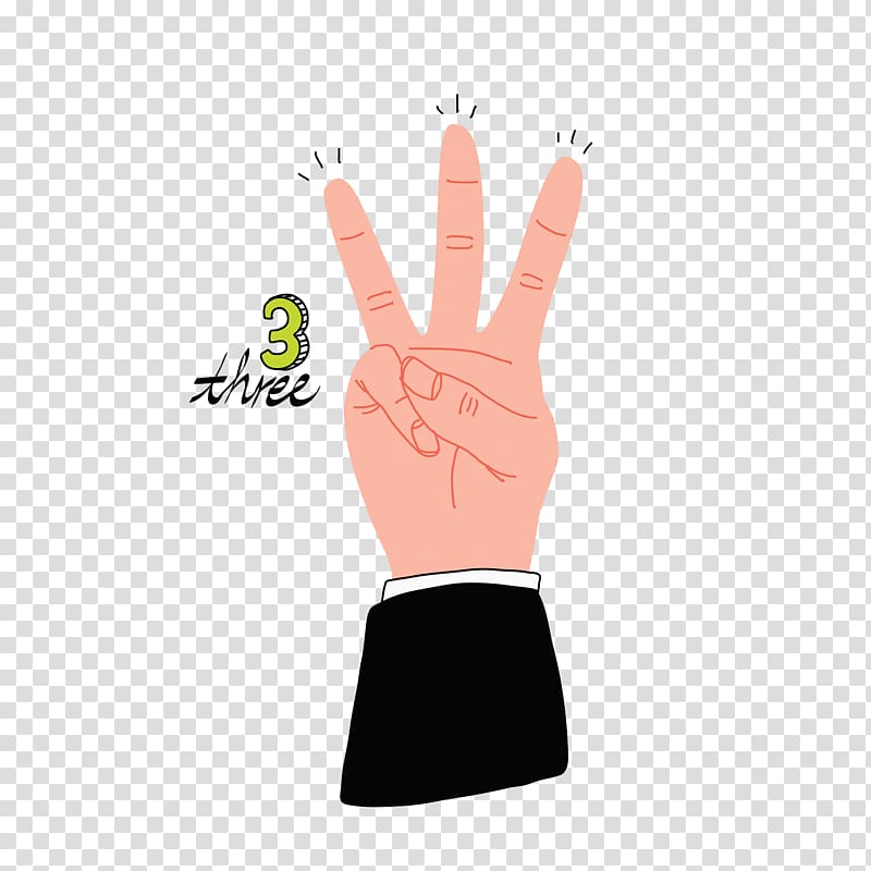 Thumb Finger Digit Hand, Three fingers transparent background PNG clipart