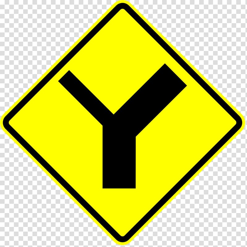 Traffic sign Road Warning sign Junction, Road Sign transparent background PNG clipart