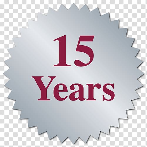 Sticker Label , Fifteen years transparent background PNG clipart