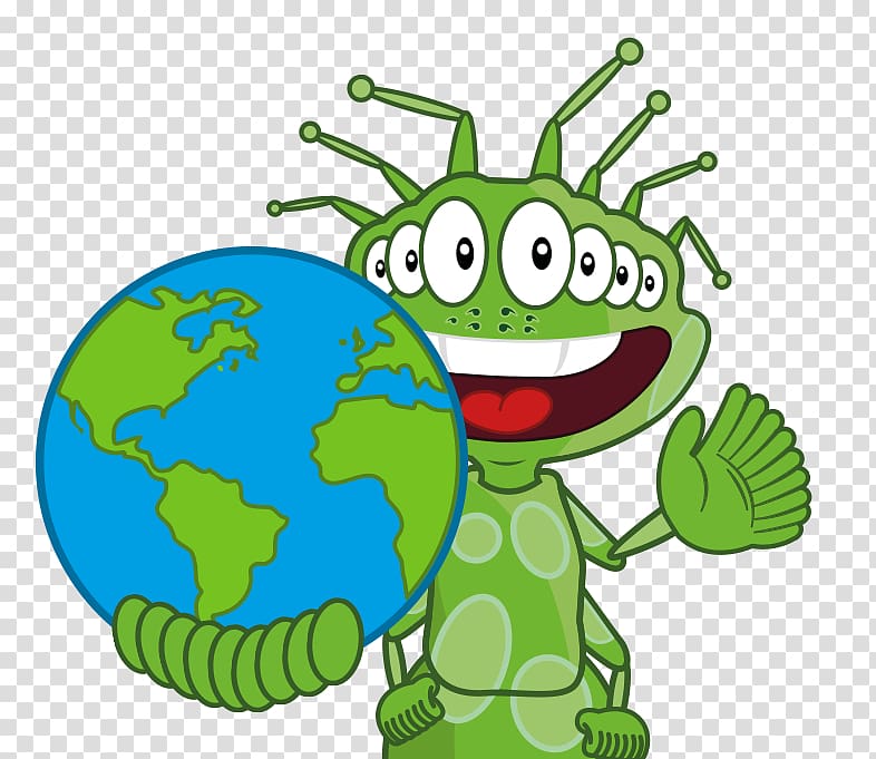 Tree frog School Training Teacher , holding earth transparent background PNG clipart