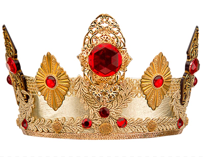 gold-colored crown with red gemstones, Crown King , High Quality Crown For Free! transparent background PNG clipart