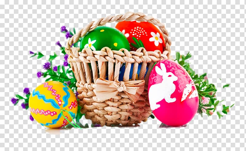 Easter Bunny Easter basket Easter egg, HD Easter Eggs transparent background PNG clipart