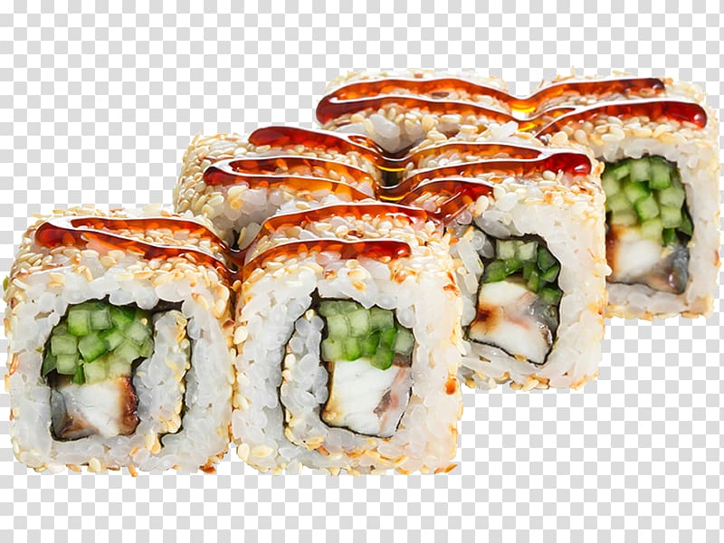 Sushi Makizushi California roll Japanese Cuisine Pizza, sushi transparent background PNG clipart