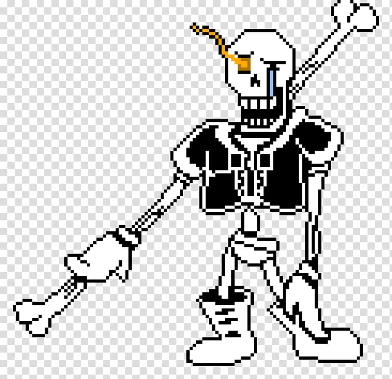 Papyrus Undertale Sprite Grid