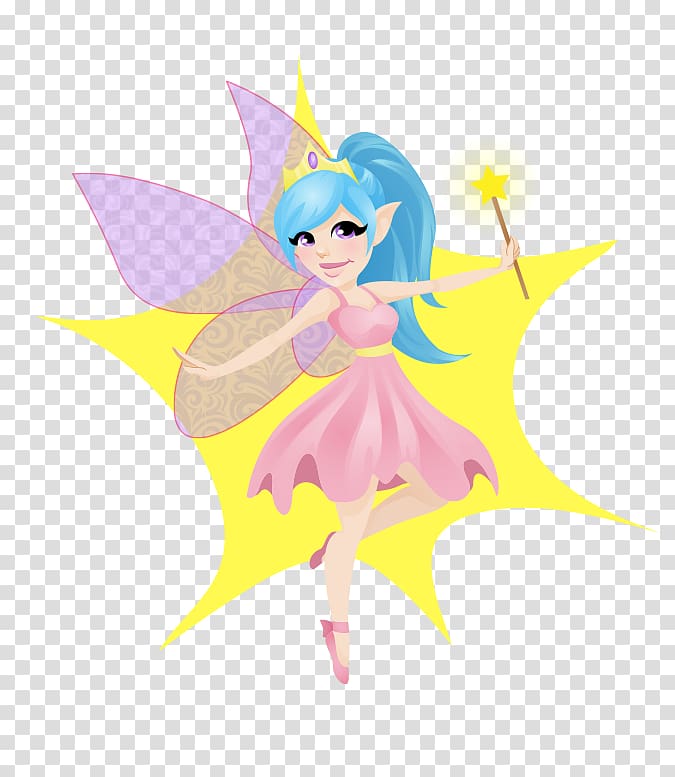 Skirt Fairy Cartoon, Hand-painted cartoon cute dress fairy wings transparent background PNG clipart