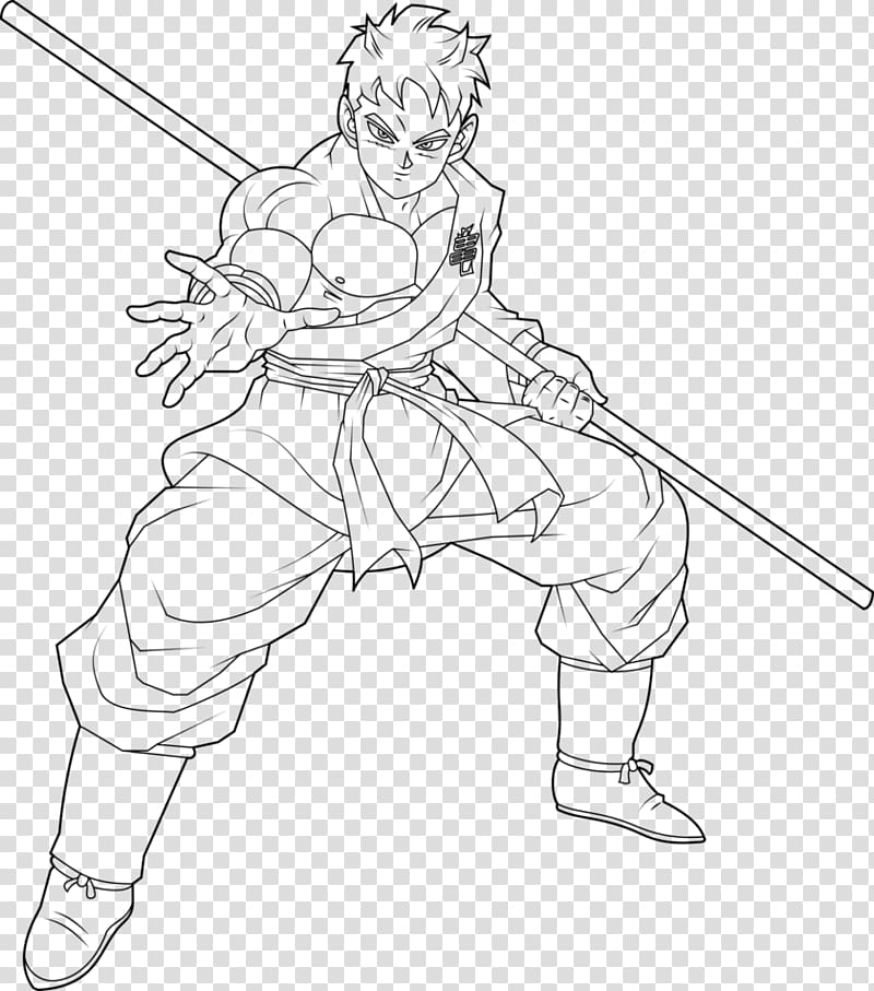 Line art Goku Trunks Vegeta Dragon Ball Xenoverse, goku transparent background PNG clipart