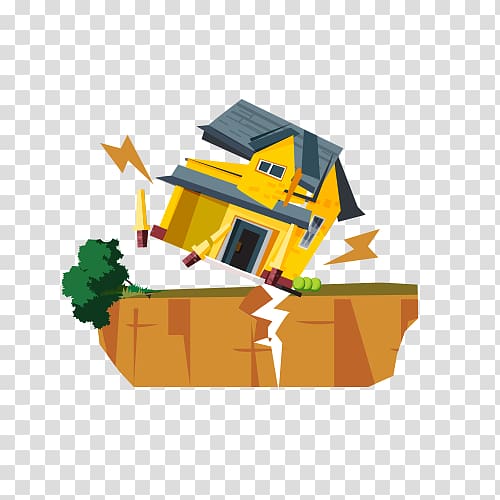 Earthquake, House collapse transparent background PNG clipart