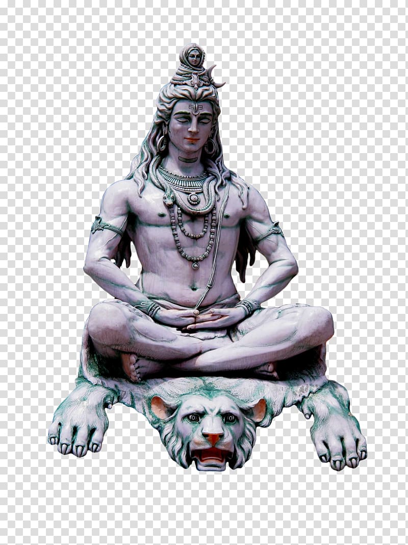 illustration of man sitting on lion, Shiva Krishna Parvati Ganesha, Hanuman transparent background PNG clipart