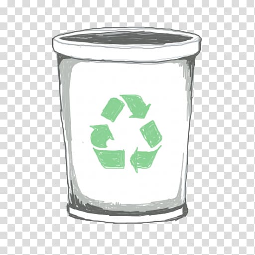 trash bin illustration, tableware glass mug, Recycle bin transparent background PNG clipart