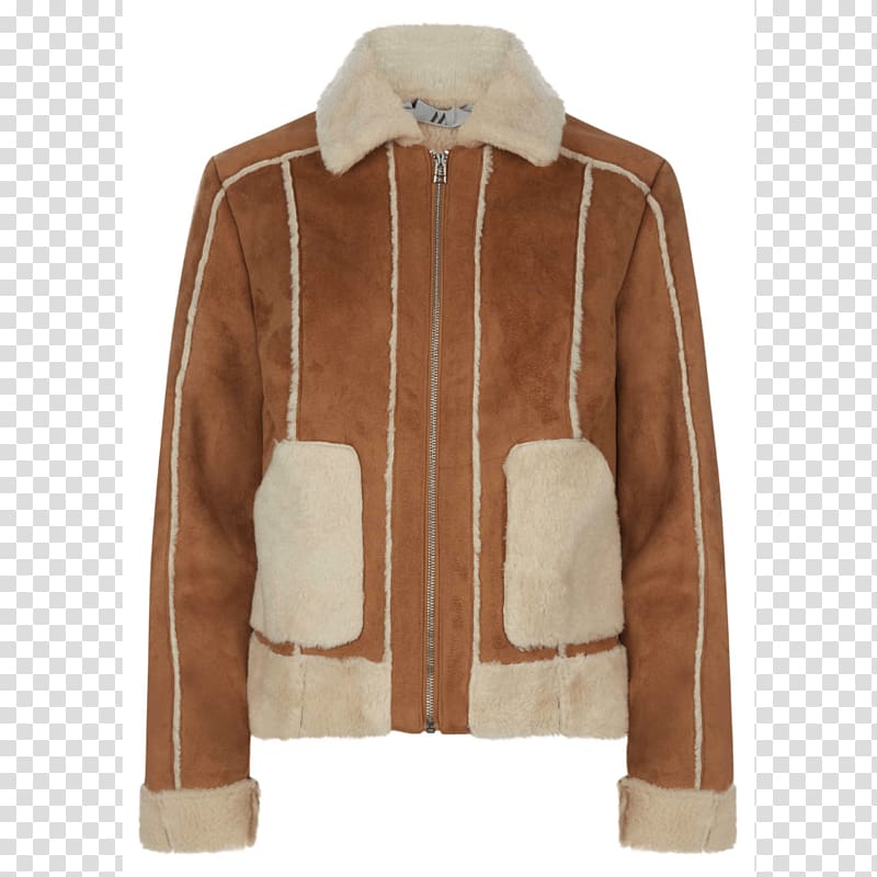 Leather jacket Shearling coat, jacket transparent background PNG clipart