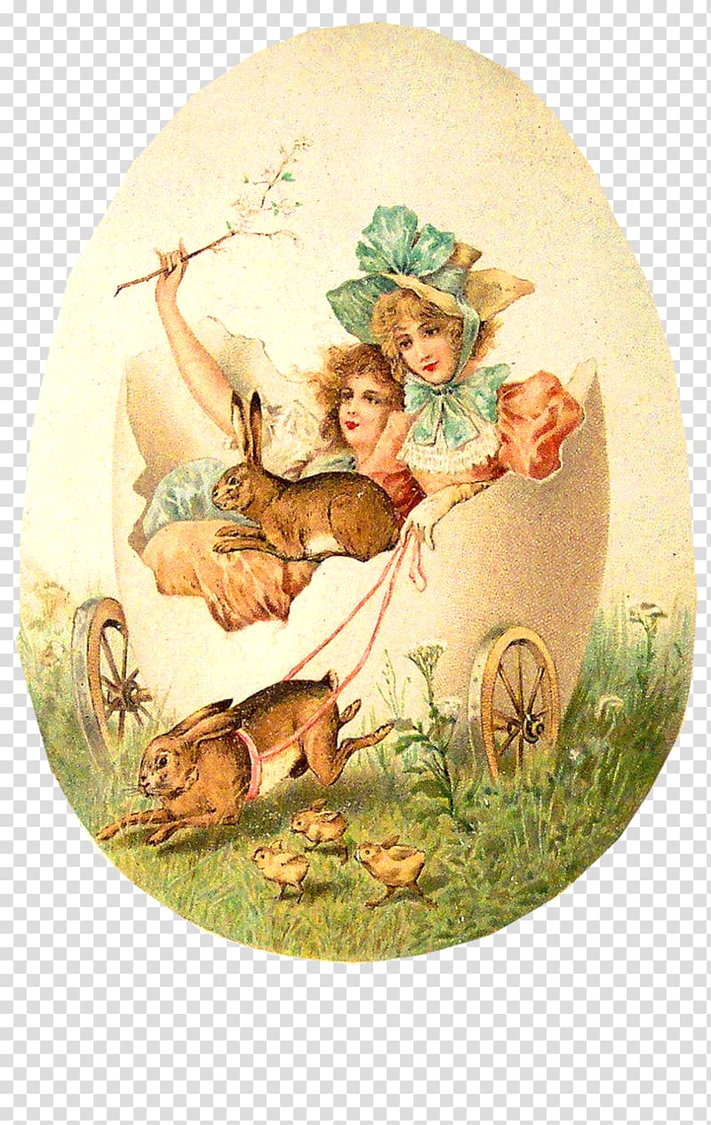 Easter Bunny Easter postcard Post Cards Greeting & Note Cards, vintage postmark transparent background PNG clipart