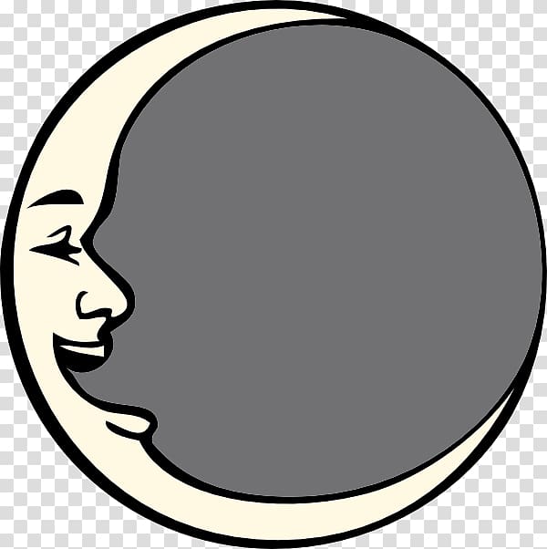 Man in the Moon Smiley Lunar phase , Cartoon Moon transparent background PNG clipart