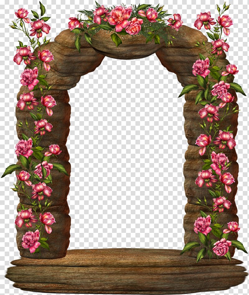 Flower Arch , garland frame transparent background PNG clipart