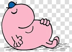 pink character illustration, Mr. Lazy transparent background PNG clipart