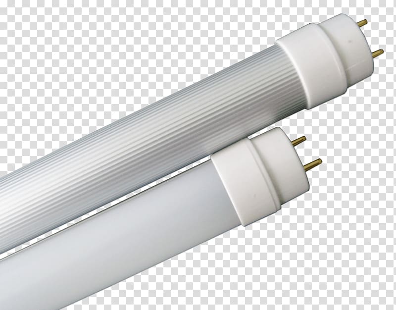 Light-emitting diode LED tube LED lamp Fluorescent lamp, light transparent background PNG clipart