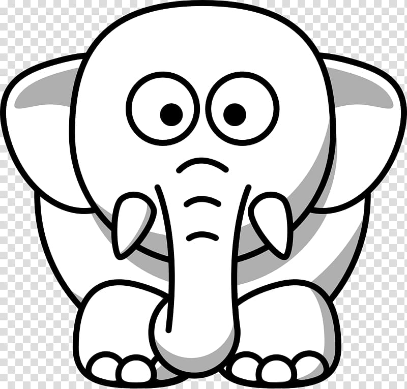 Animal Lion White Black , Elephant transparent background PNG clipart