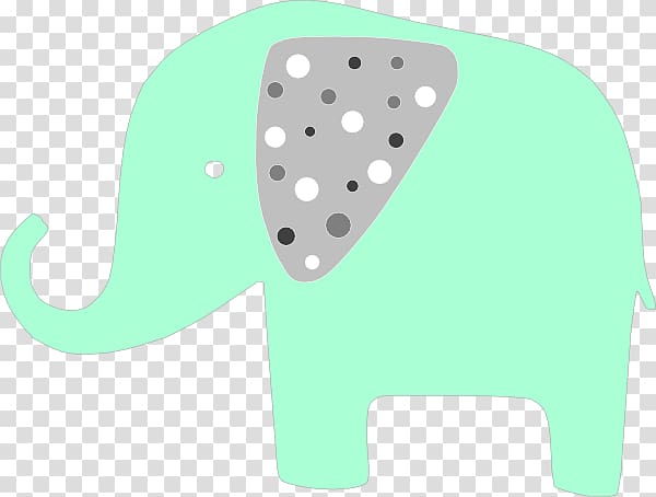 Green Portable Network Graphics Elephants, mint transparent background PNG clipart