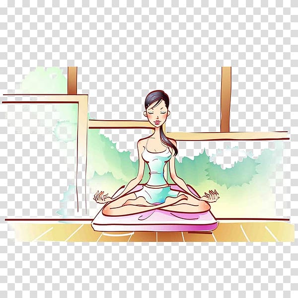 Food energy Yoga u51cfu80a5 Eating, Sport Yoga Cartoon beauty 1 transparent background PNG clipart