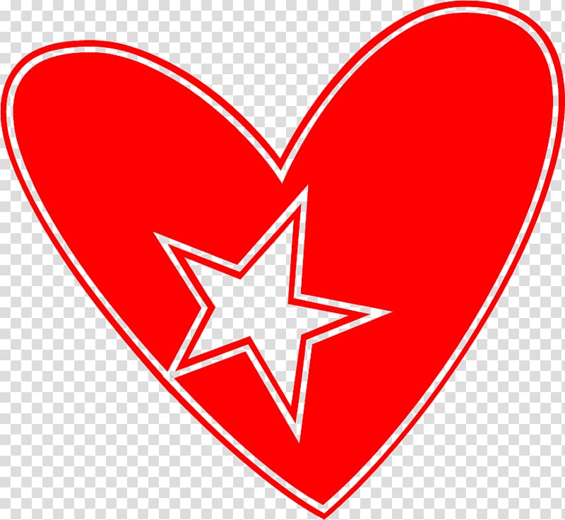 Heart with Star in Love .p, others transparent background PNG clipart