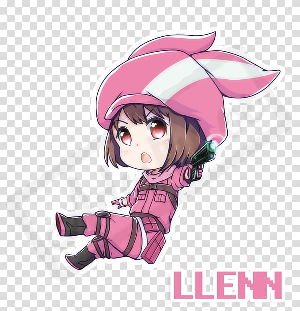 Anime Sword Art Online Alternative Gun Gale Online Chibi Mangaka, top view Pool transparent background PNG clipart