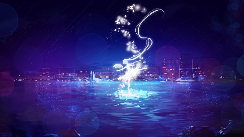 Hatsune Miku Gravity Rain YouTube Anime Vocaloid, Night transparent background PNG clipart