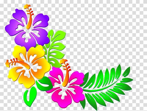 floral , Cuisine of Hawaii Flower , Hawaii Graphics transparent background PNG clipart
