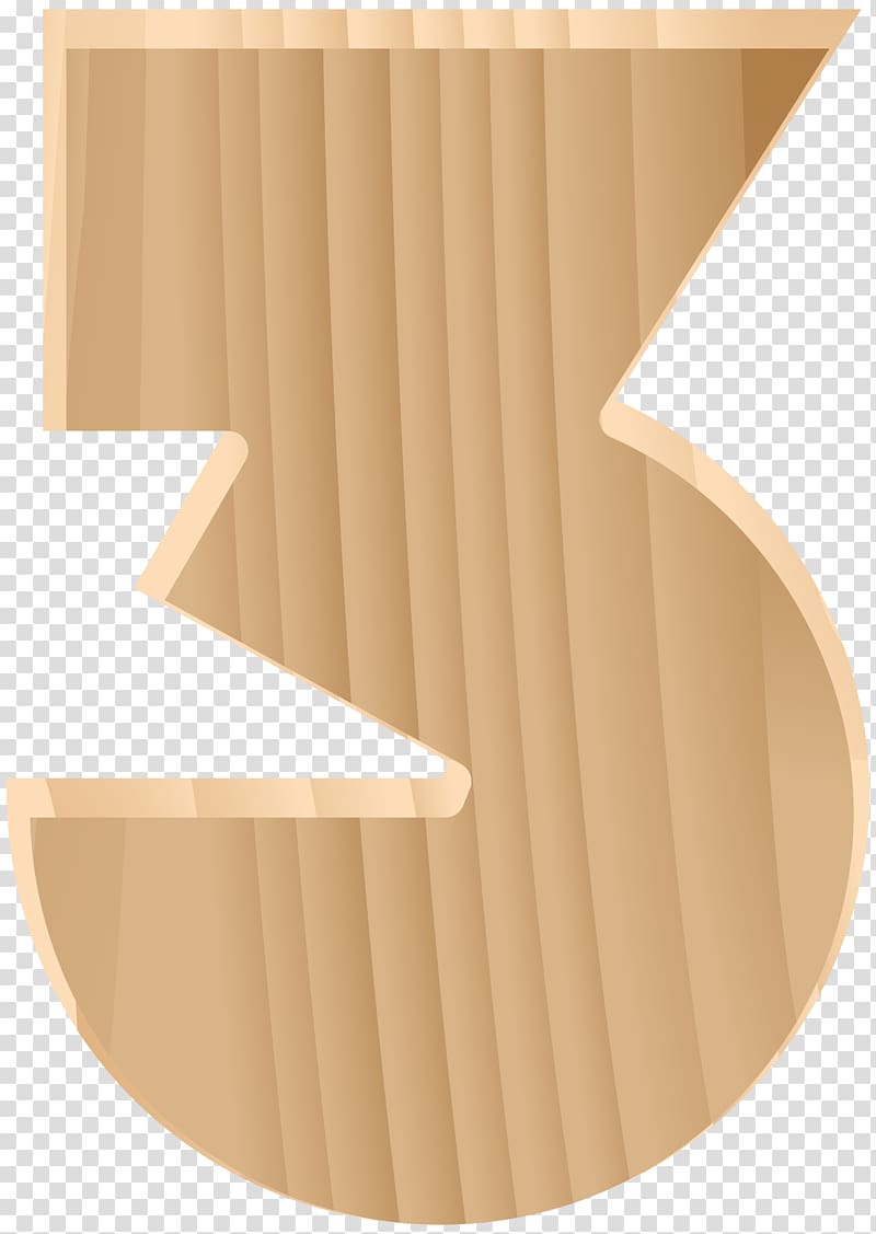 number 3 , , Wooden Number Three transparent background PNG clipart