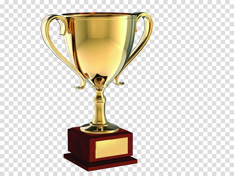 Trophy Cup Award Competition Gold medal, Creative Trophy transparent background PNG clipart