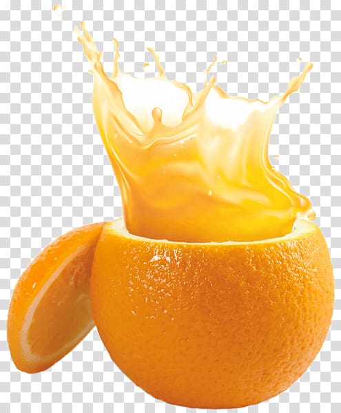 Orange juice Nectar Orange chicken, Splash drinks transparent background PNG clipart
