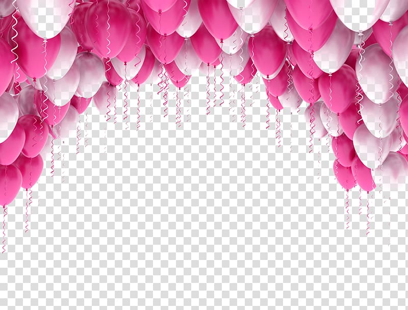 sweet pink balloons transparent background PNG clipart