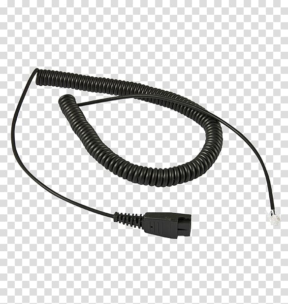 Electrical cable RJ9 Jabra, Headset cable, Quick Disconnect to Mini-phone 3.5 mm Telephone, cisco usb headset adapter transparent background PNG clipart