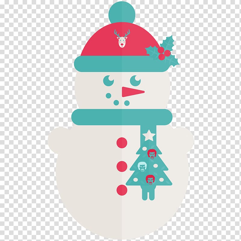 Christmas ornament Christmas tree Illustration Christmas Day, make a snowman transparent background PNG clipart
