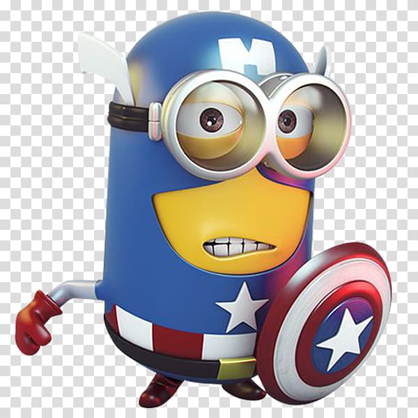 Captain America-themed Minions illustration, T-shirt Minions Dave the Minion, Minions transparent background PNG clipart