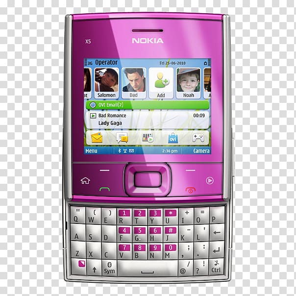 Nokia X5-01 Nokia X6 Telephone, handphone transparent background PNG clipart