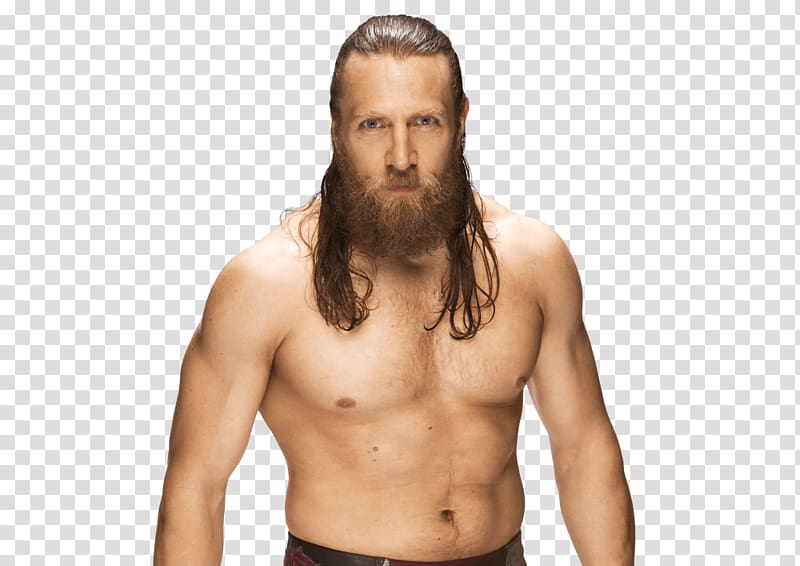 long brown haired man with beard illustration, Daniel Bryan Close Up transparent background PNG clipart