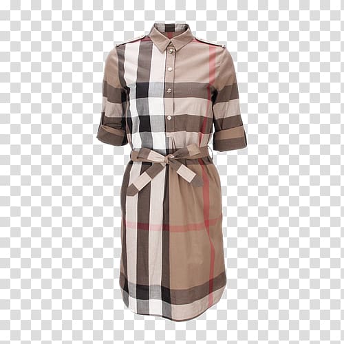 Tartan Brown Dress, Ms. Dress Shirt transparent background PNG clipart