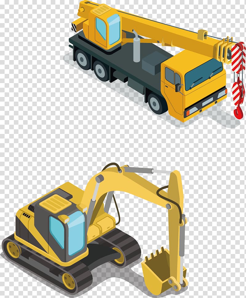 Car Vehicle Illustration, excavator transparent background PNG clipart