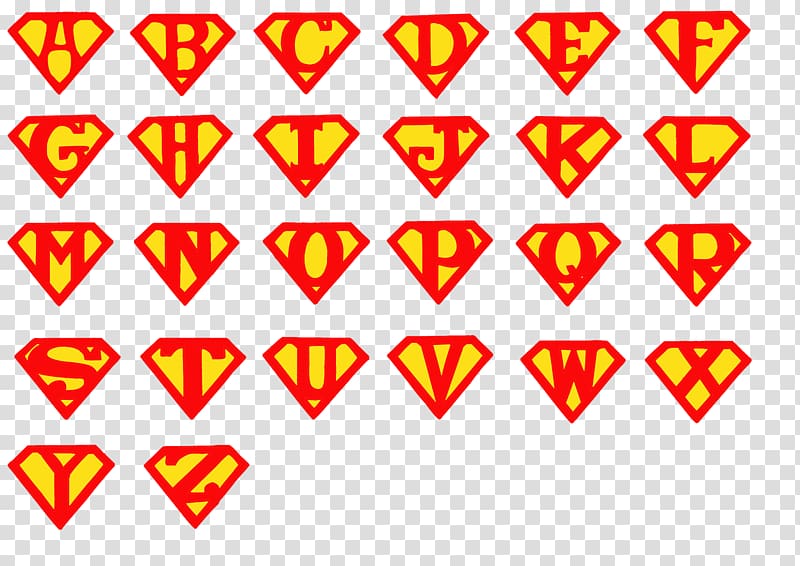 alphabetical art, Superman logo Comics Superhero Font, superman transparent background PNG clipart