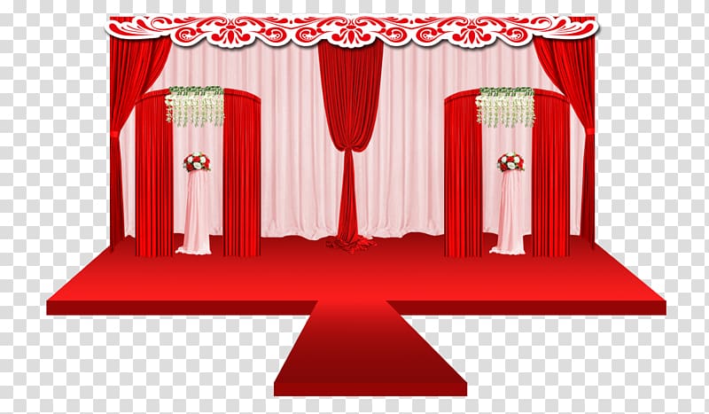 Stage Fundal, Red Chinese wind festival stage transparent background PNG clipart