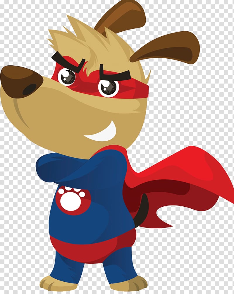 brown dog hero art, Dog Puppy Cartoon Superhero, Cartoon puppy superman transparent background PNG clipart